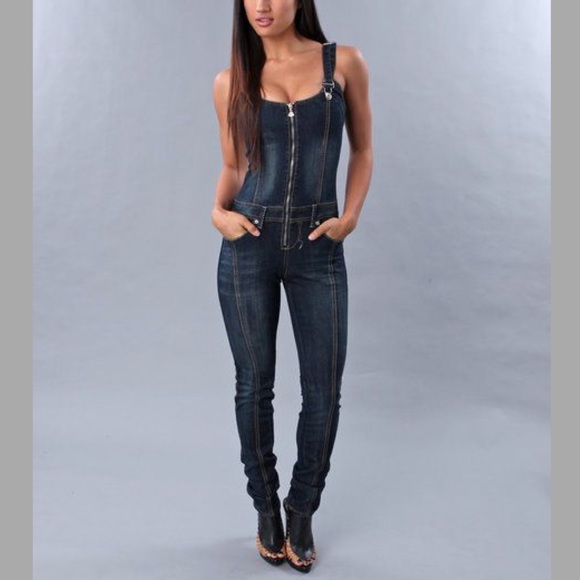 Dereon Denim Jumpsuit Sz M/33” - Picture 8 of 8